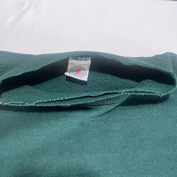 Munsingwear Vintage Sweatshirt XL Green USA Made 80s 90s Distressed Crewneck - Picture 8 of 14